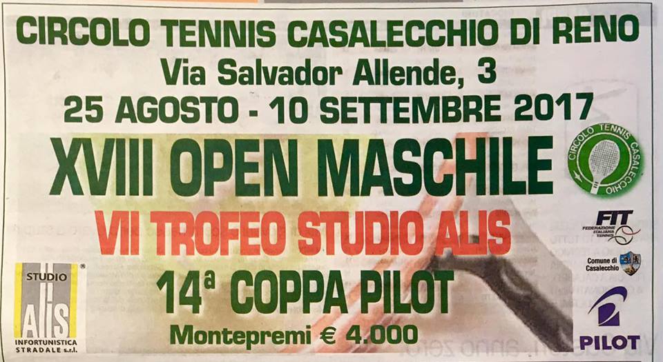 Open maschile al Circolo Tennis Casalecchio